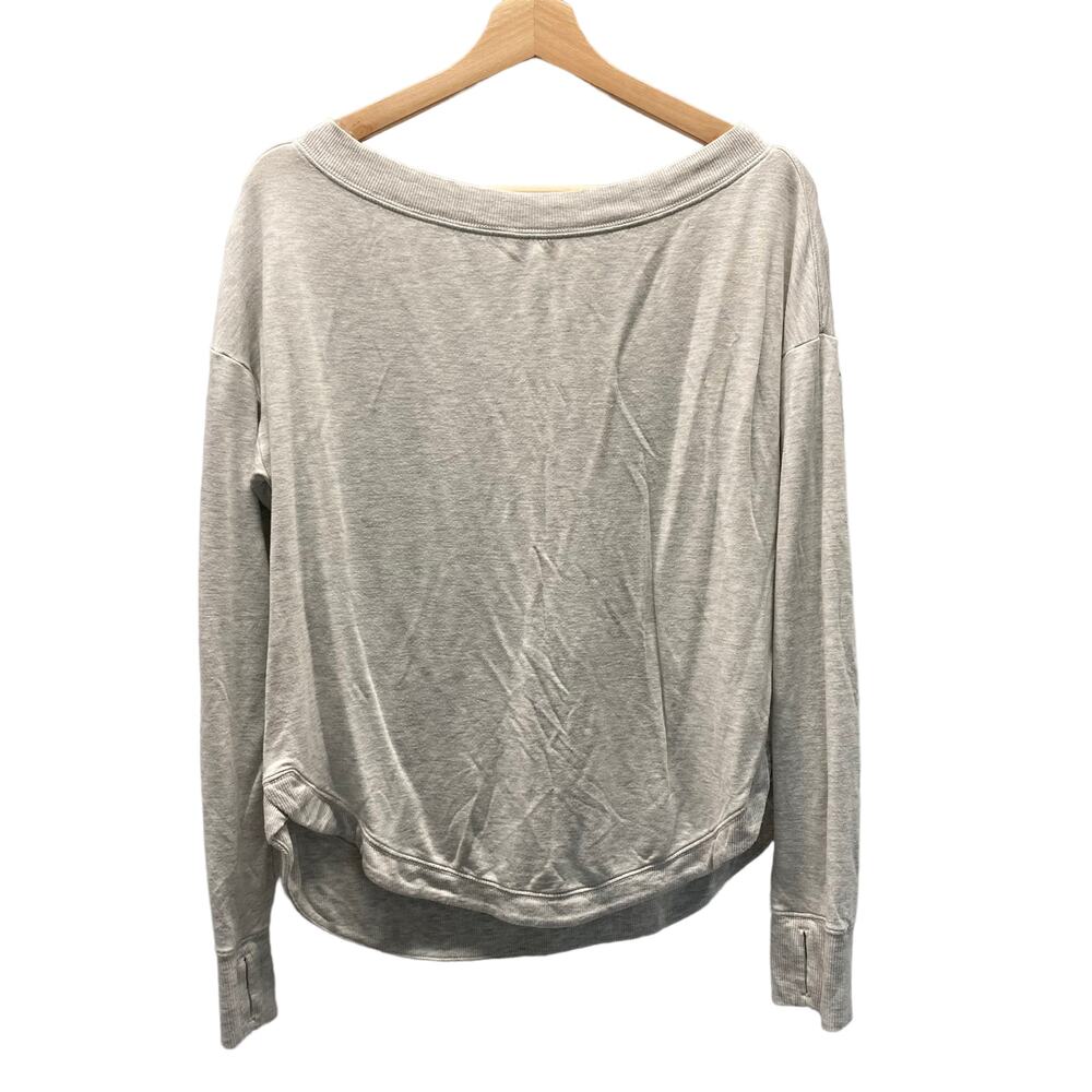 Copied - All in Motion Soft Boatneck Thumbhole Activewear Workout Top Gray